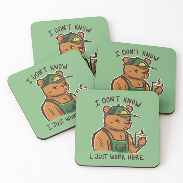 Item preview, "idk i just work here" customer service bear designed and sold by howdykt.