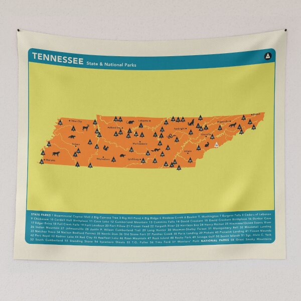 Item preview, Tennessee National & State Parks Illustrated Map - Orange designed and sold by FinlayMcNevin.