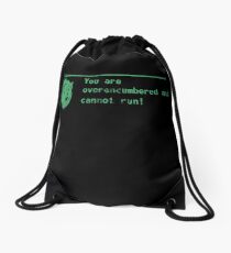 You are over-encumbered and cannot run Drawstring Bag
