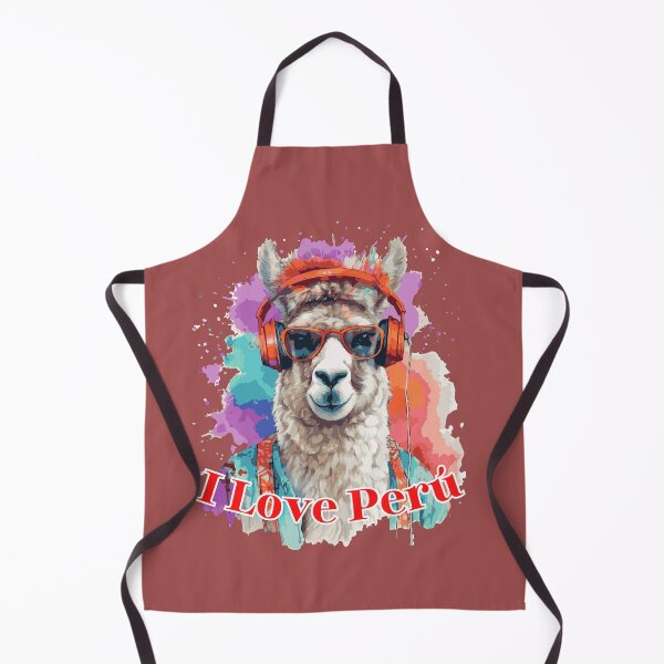 Item preview, I Love Peru – Cool Llama with Headphones designed and sold by MadeByKriss.