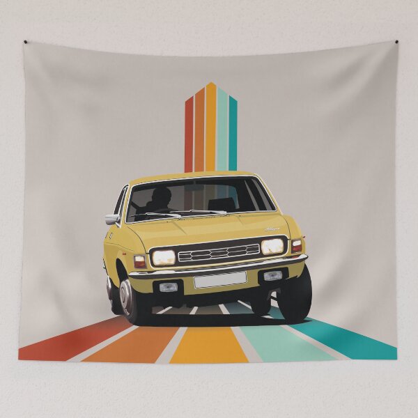 Item preview, Austin Allegro with retro stripes designed and sold by knappidesign.