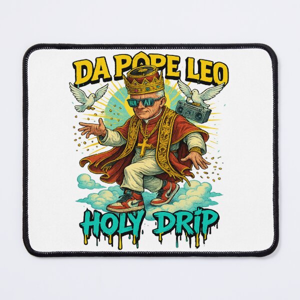 Item preview, Da Pope Leo - Holy Drip Street Saint designed and sold by POD DYNASTY | Original Print On Demand T-Shirt Graphics.