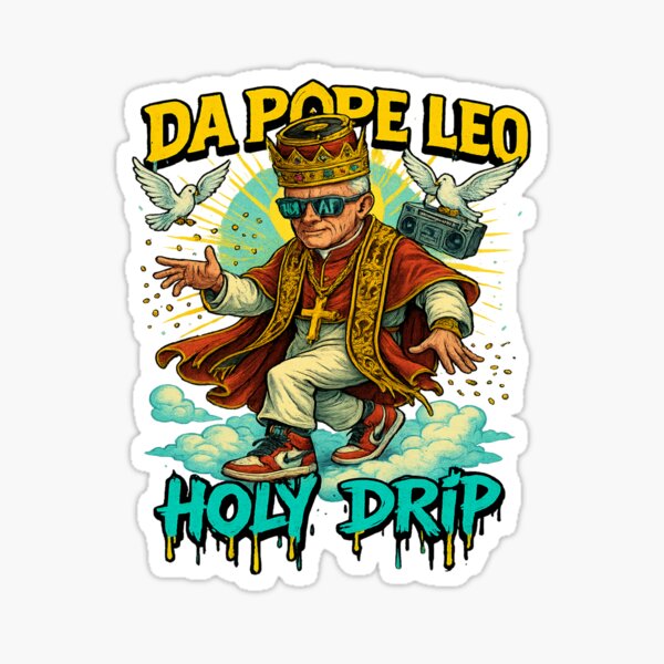 Item preview, Da Pope Leo - Holy Drip Street Saint designed and sold by BigDeezTees.