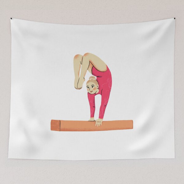 Item preview, Woman Gymnast on Balance Beam designed and sold by Sunny Stickers & Stationery.