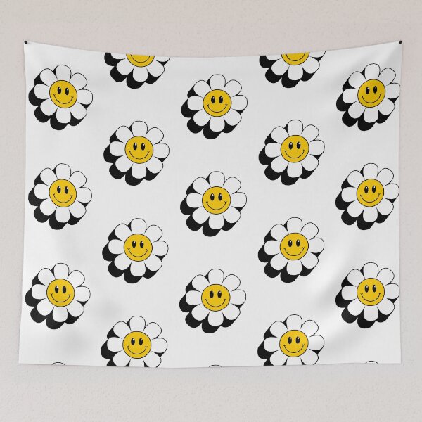 Item preview, Smiley Daisy Flower – Retro Happy Face Design designed and sold by Blueprint&co.