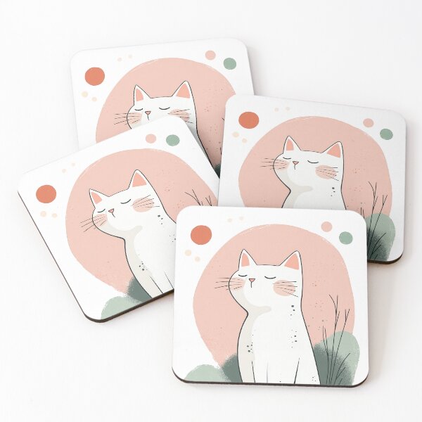Item preview, White Cat: Minimalist  designed and sold by reddogbuckeye.