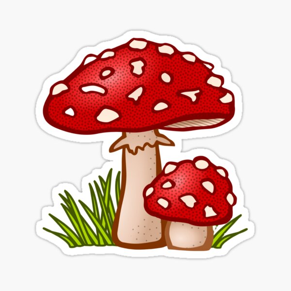Item preview, Cute Red and White Mushroom Duo – Kawaii Forest Design designed and sold by Blueprint&co.