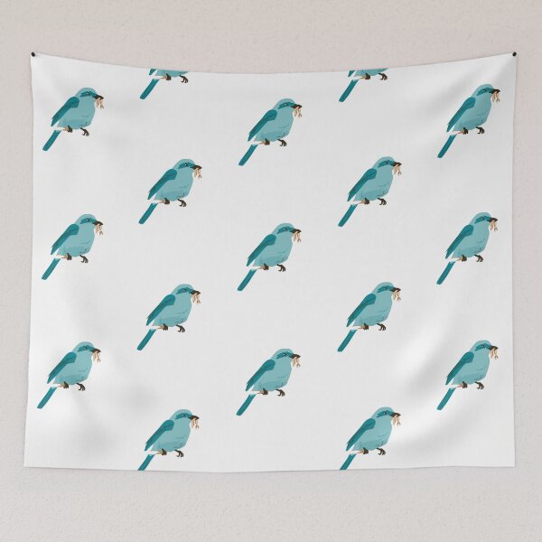 Item preview, Cute Blue Bird with Worm  designed and sold by Blueprint&co.