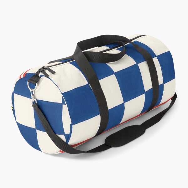 Item preview, Vintage Sardine Tin with Blue Checkerboard Design designed and sold by weirdfishes123.