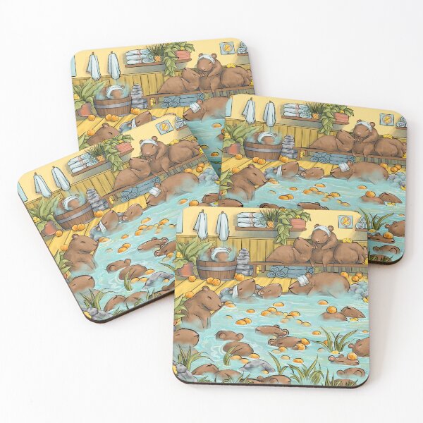 Item preview, Capybara Spa Day- Digital Version designed and sold by Megpieflyaway.