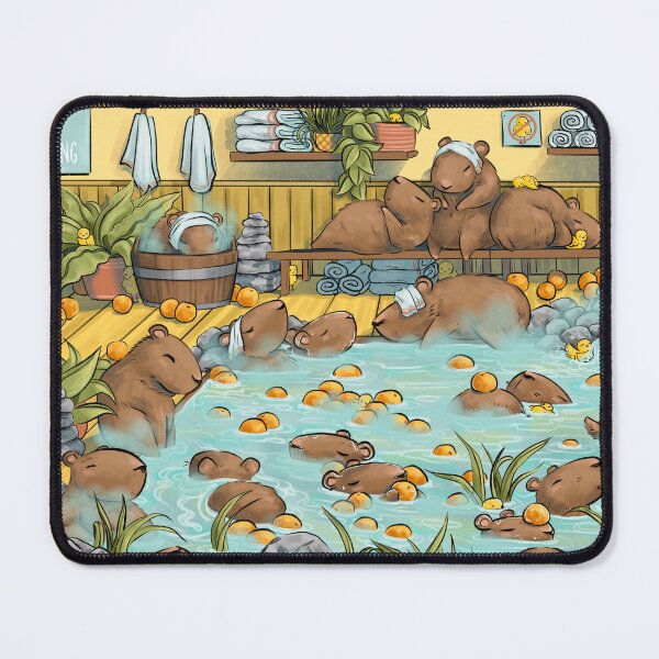 Item preview, Capybara Spa Day- Digital Version designed and sold by Megpieflyaway.