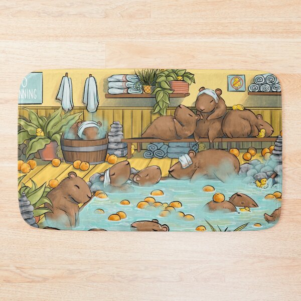 Item preview, Capybara Spa Day- Digital Version designed and sold by Megpieflyaway.