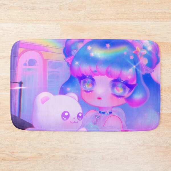 Item preview, Rainbow Spark Girl with Teddy Friend designed and sold by bubblegoth.