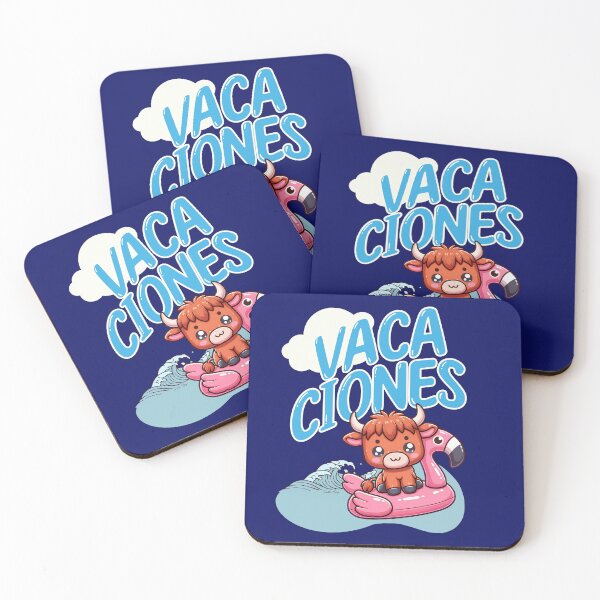 Item preview, Vacaciones Spanish Vacation Punny Cute Cow Summer designed and sold by Tiendita-Arroyo.