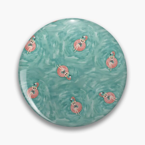 Item preview, Chic Flamingo Pool Floatie Fashion Print designed and sold by Magnolia Valley Art.