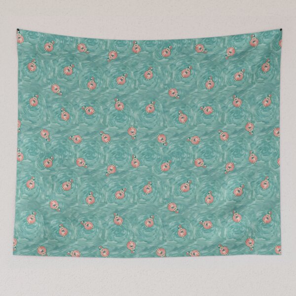 Item preview, Chic Flamingo Pool Floatie Fashion Print designed and sold by Magnolia Valley Art.
