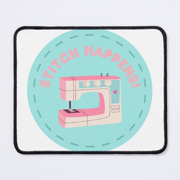 Item preview, Stitch Happens with Sewing Machine Design designed and sold by SewHappyQuilt.
