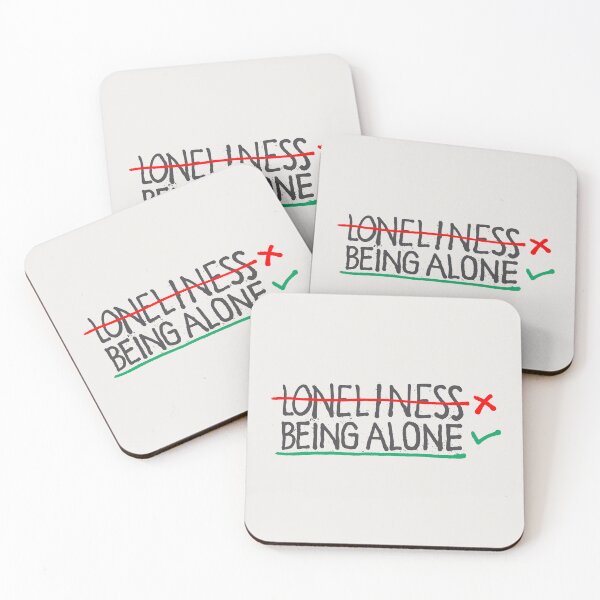 Item preview, Loneliness Vs being alone choice and selection for self development and inner peace  designed and sold by Wiggly Lines.
