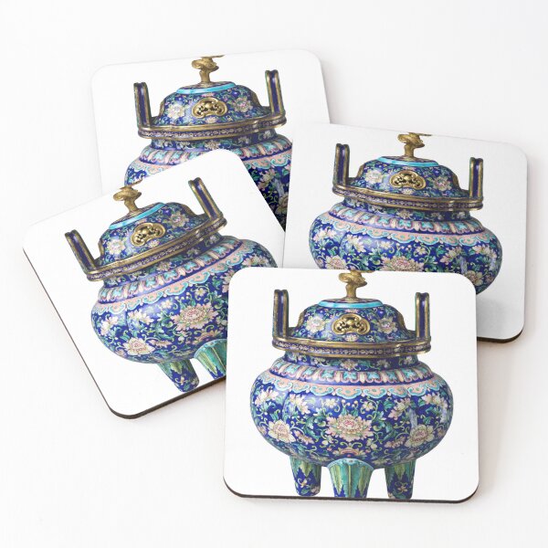Item preview, 18th Century Chinese Enamel Incense Burner – Qing Dynasty Art designed and sold by gallofoto.