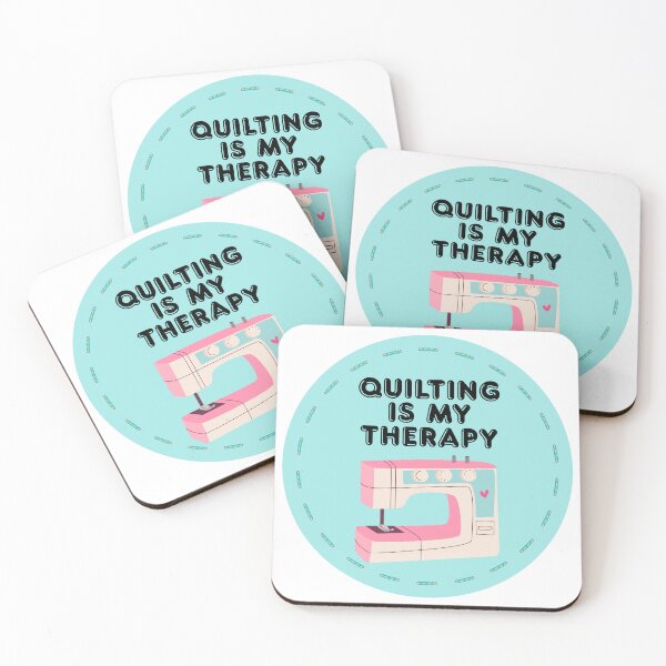 Item preview, Quilting Is My Therapy with Sewing Machine designed and sold by SewHappyQuilt.