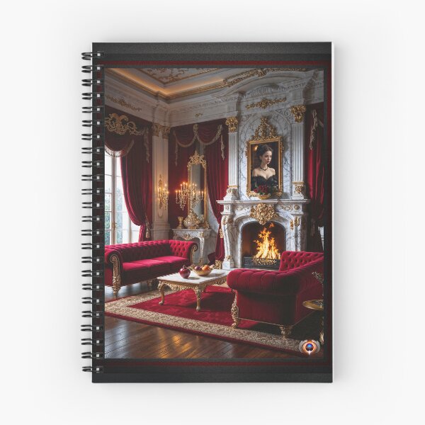 Item preview, Formal Portrait Of A Woman In An Opulent Interior Over A Fireplace Captivating AI Concept Art by Xzendor7 designed and sold by Xzendor7 Digital Art Creations.