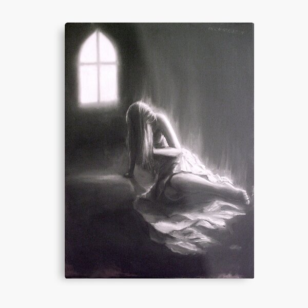 A Seizure Of Life; charcoal and chalk Metal Print