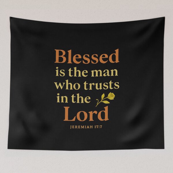 Item preview, Jeremiah 17:7 Bible Verse Typography Design designed and sold by drip.design.co.