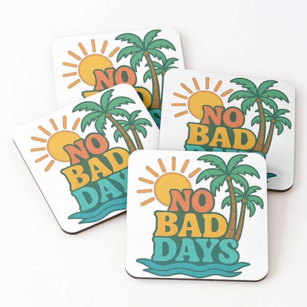 Item preview, No Bad Days – Retro Tropical Vibes Summer Design designed and sold by Design  Xpress.