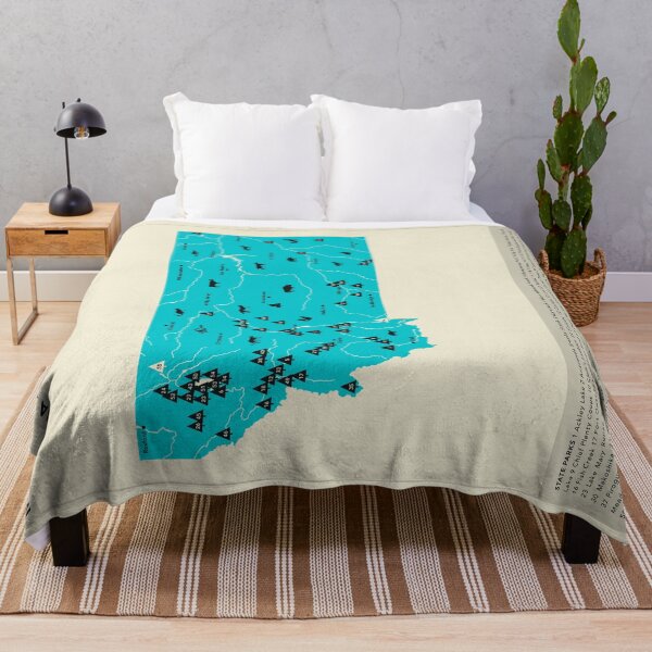 Item preview, Montana National & State Parks Illustrated Map - Blue designed and sold by FinlayMcNevin.