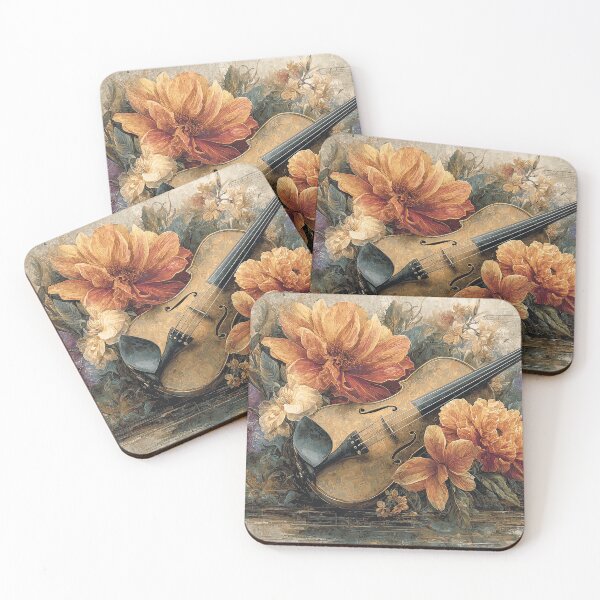 Item preview, Floral Harmony: A Violin's Song designed and sold by bloorose.