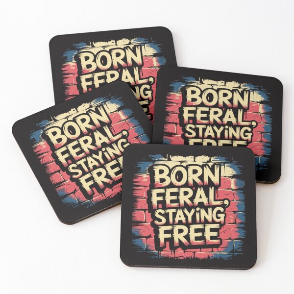 Item preview, Feral But Free 4th of July – Born Feral Staying Free Text Design designed and sold by Slavicsoul.