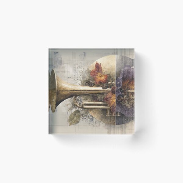Item preview, Dichromatic Cadence: A Floral Brass Duet designed and sold by bloorose.