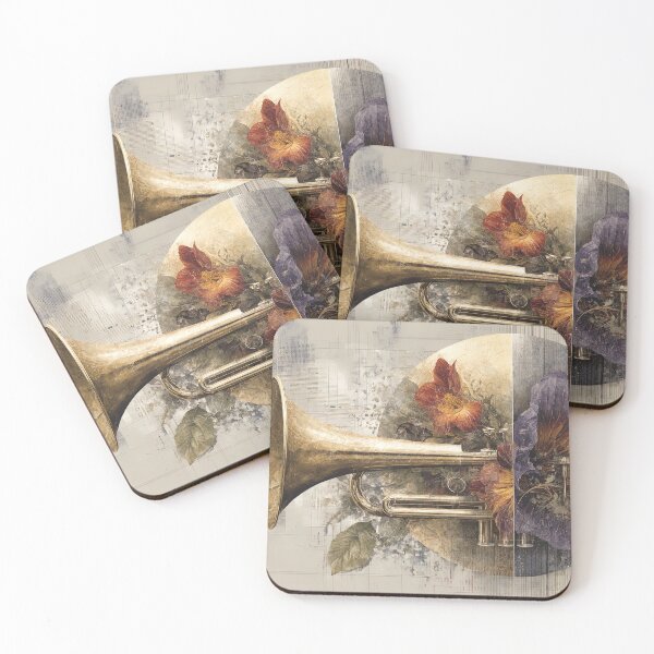 Item preview, Dichromatic Cadence: A Floral Brass Duet designed and sold by bloorose.