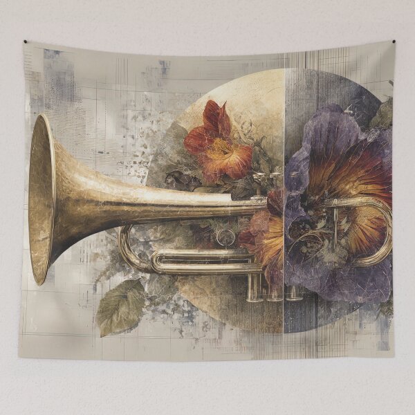 Item preview, Dichromatic Cadence: A Floral Brass Duet designed and sold by bloorose.