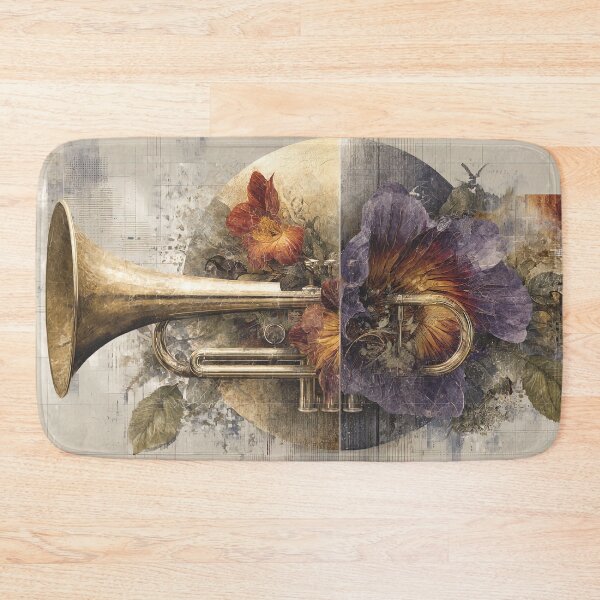 Item preview, Dichromatic Cadence: A Floral Brass Duet designed and sold by bloorose.