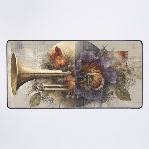 Item preview, Dichromatic Cadence: A Floral Brass Duet designed and sold by bloorose.