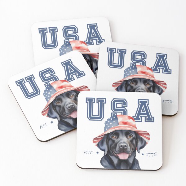 Item preview, USA Black Labrador designed and sold by SpkldDogSticker.