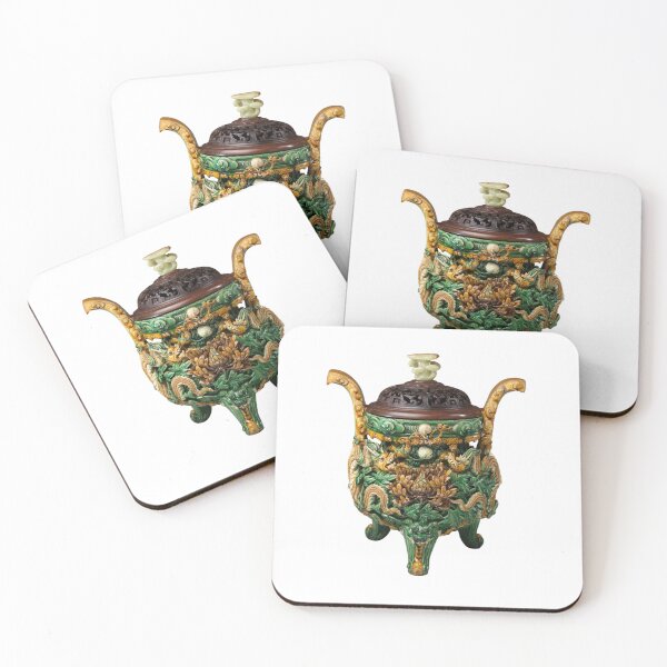 Item preview, 1512 Chinese Glazed Incense Burner – Ornate Floral Art designed and sold by gallofoto.