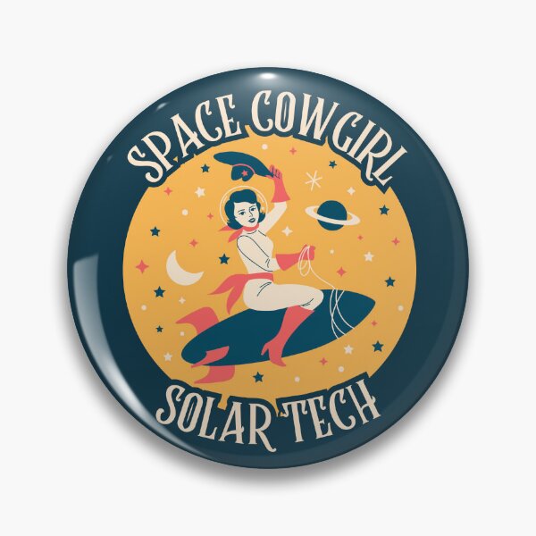 Item preview, Space Cowgirl Solar Technician designed and sold by VoltJunkies.