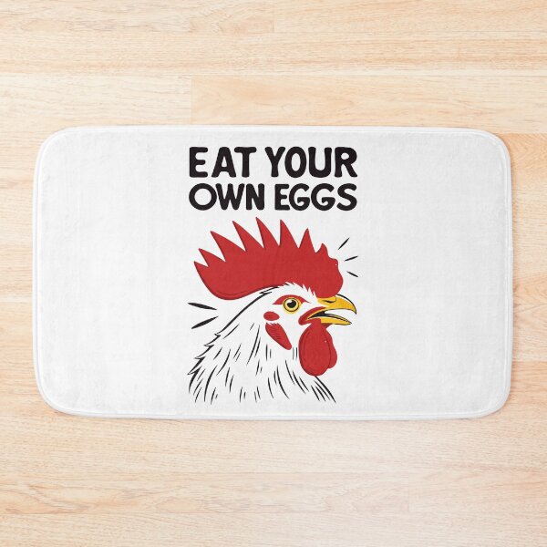 Item preview, Eat your own eggs funny Rooster designed and sold by Trenddesigns24.
