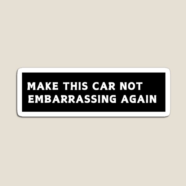 Aperçu de l'œuvre Ne faites plus honte à cette voiture Club - J'aime ma voiture pas Elon Autocollant pour pare-chocs Accessoires - Elon Musk est fou !! Autocollant social créée et vendue par CapriCreatives.