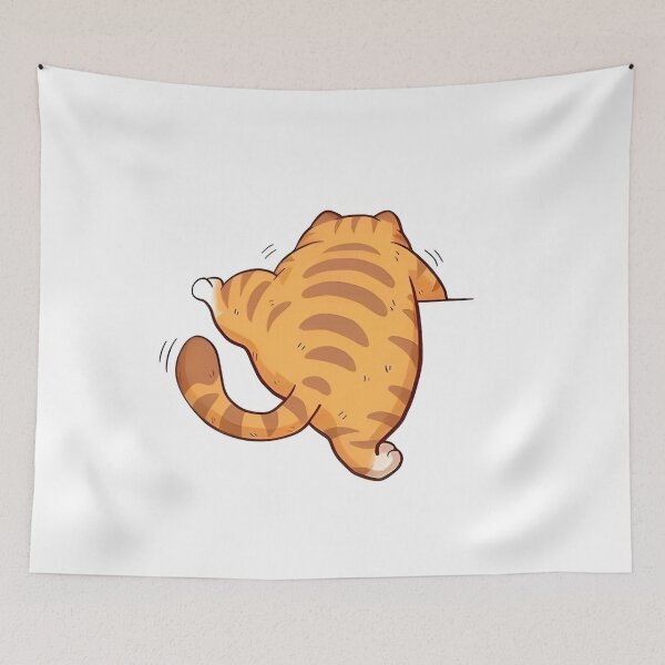 Item preview, Playful Orange Tabby Cat Illustration   designed and sold by joiedesing.