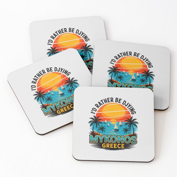 Item preview, DJs gift – I’d Rather Be DJying in Mykonos, Greece – Tropical Sunset Summer Vibes Design designed and sold by paulo silveira.