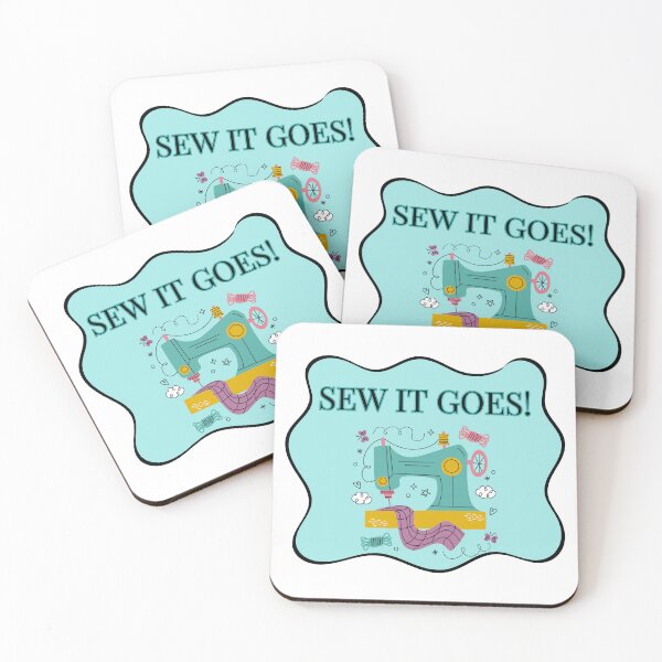 Item preview, Sew It Goes Sewist Saying with Sewing Machine designed and sold by SewHappyQuilt.