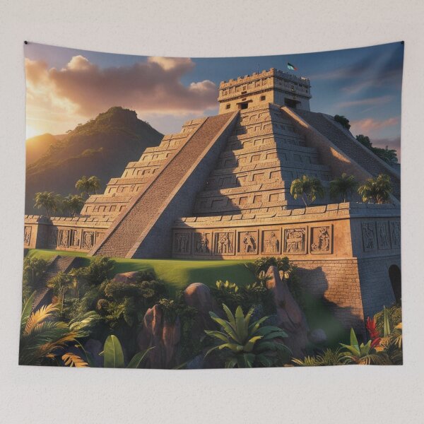 Item preview, Landscape of an Aztec pyramid designed and sold by MerlinWear.