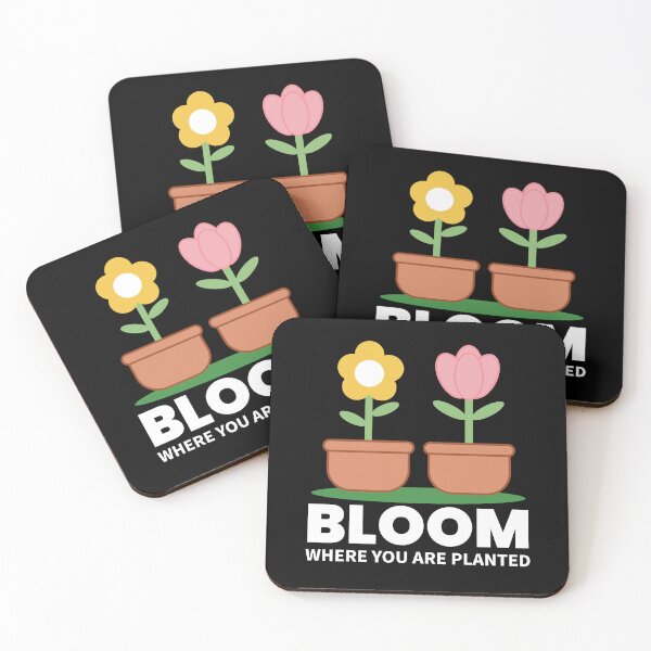 Item preview, Bloom Where You Are Planted - Inspirational Motivational Garden Lovers Plants Quote   designed and sold by Sunserize Designs.