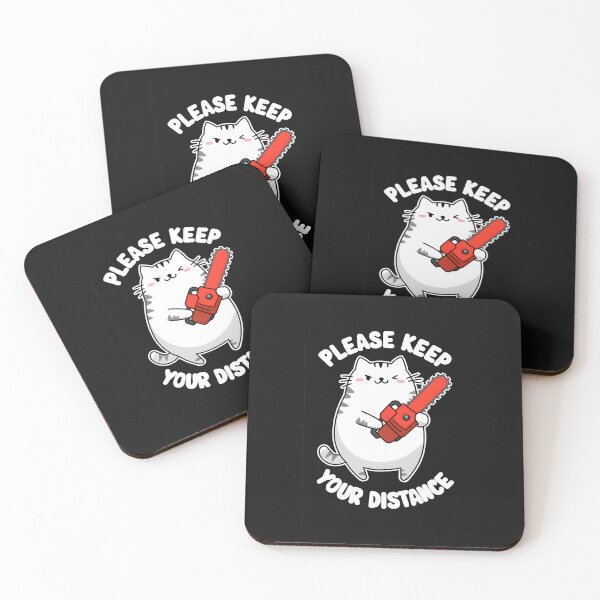 Item preview, Funny Chainsaw Cat Cute But Deadly Keep Your Distance Meme  designed and sold by ViktoonShirts.