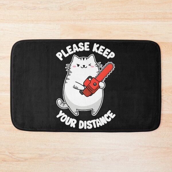 Item preview, Funny Chainsaw Cat Cute But Deadly Keep Your Distance Meme  designed and sold by ViktoonShirts.