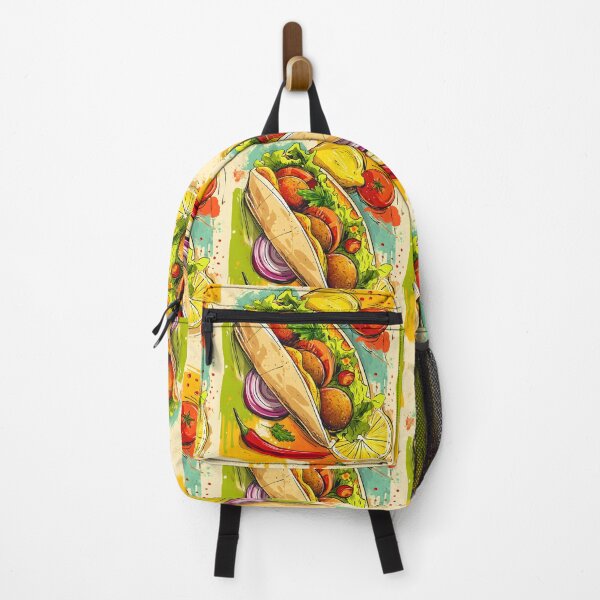 Item preview, Colorful Falafel Wrap Bursting with Fresh Vegetables, Zesty Lemon, and Bold Artistic Flair designed and sold by OlfactoART Studio.