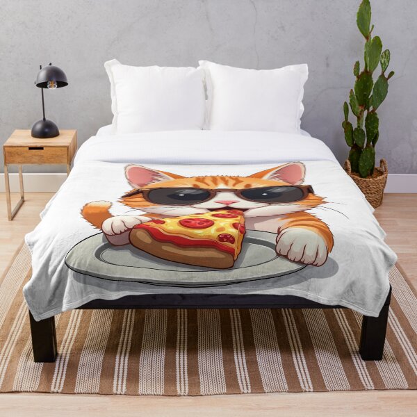 Item preview, Pizza Cat in Shades | Cool Orange Kitten Snack Time designed and sold by NovaProArt.